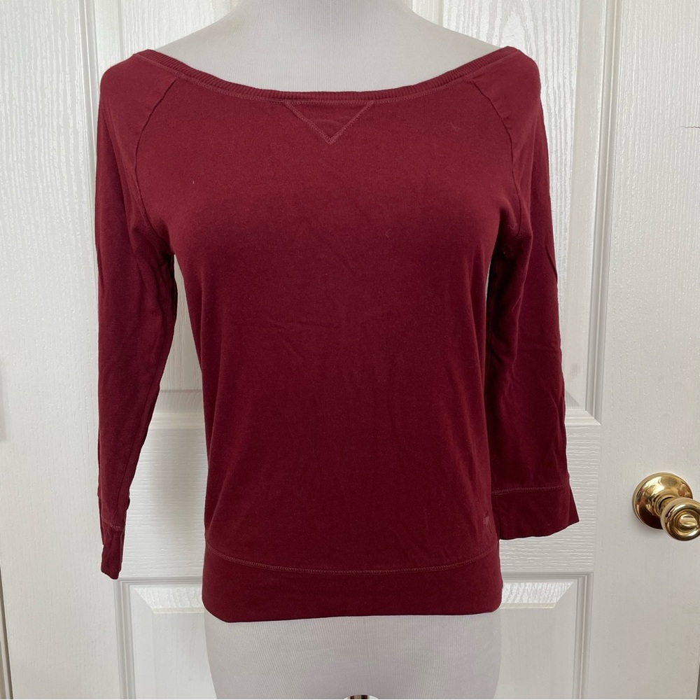 Abercrombie burgundy shirt